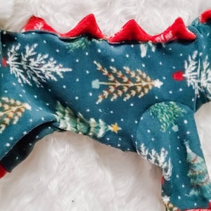 Pijama de dinosaurio para galgo italiano de vacaciones