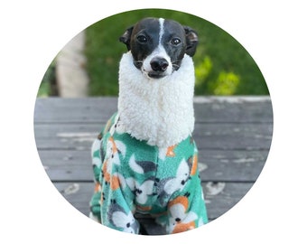 Custom Sherpa & Fleece Italian Greyhound PJS