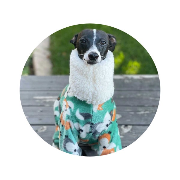 Custom Sherpa & Fleece Italian Greyhound PJS