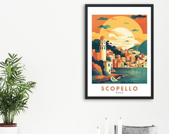 Scopello - 'Life' - Vintage Sicily Travel Art - Italian Travel Poster / Sicily / 1930s Travel Italy / Digital Download
