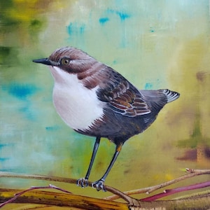 Original Bird Painting, Animal Wall Art, Home Decor  6&quot;x 8&quot;
