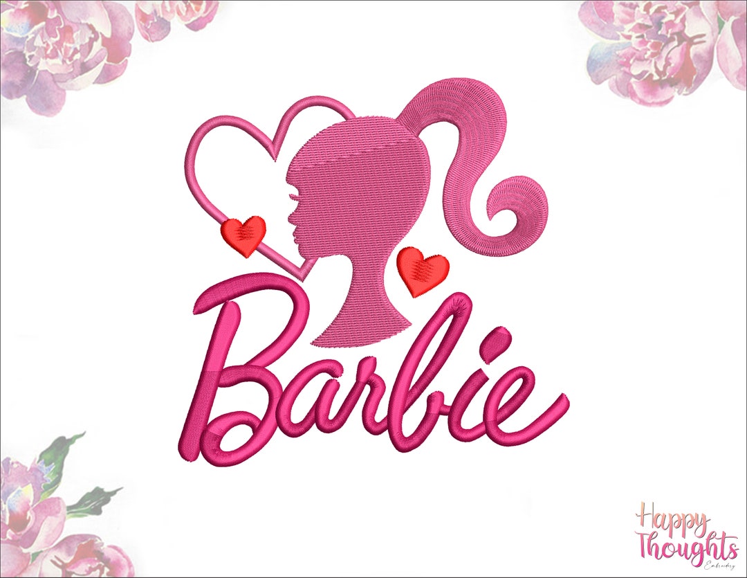 Barbie Machine Embroidery Design three Colors. Automatic - Etsy
