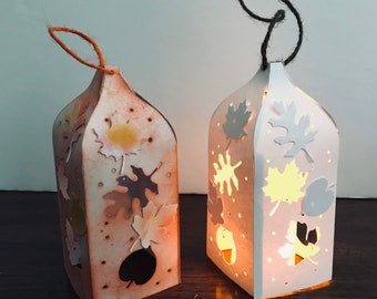 DIY Paper Lantern Kit,Paper Crafts For Adults,Arts And Crafts For Kids,Gift Idea For Girls, DIY Kit With Tutorial,Mini Lantern Home Decor