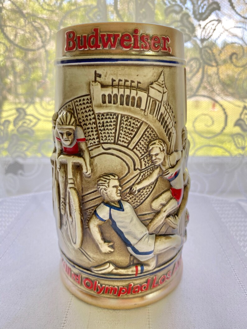 Vintage Budweiser Collectible Beer Stein 1984 Games of the Etsy