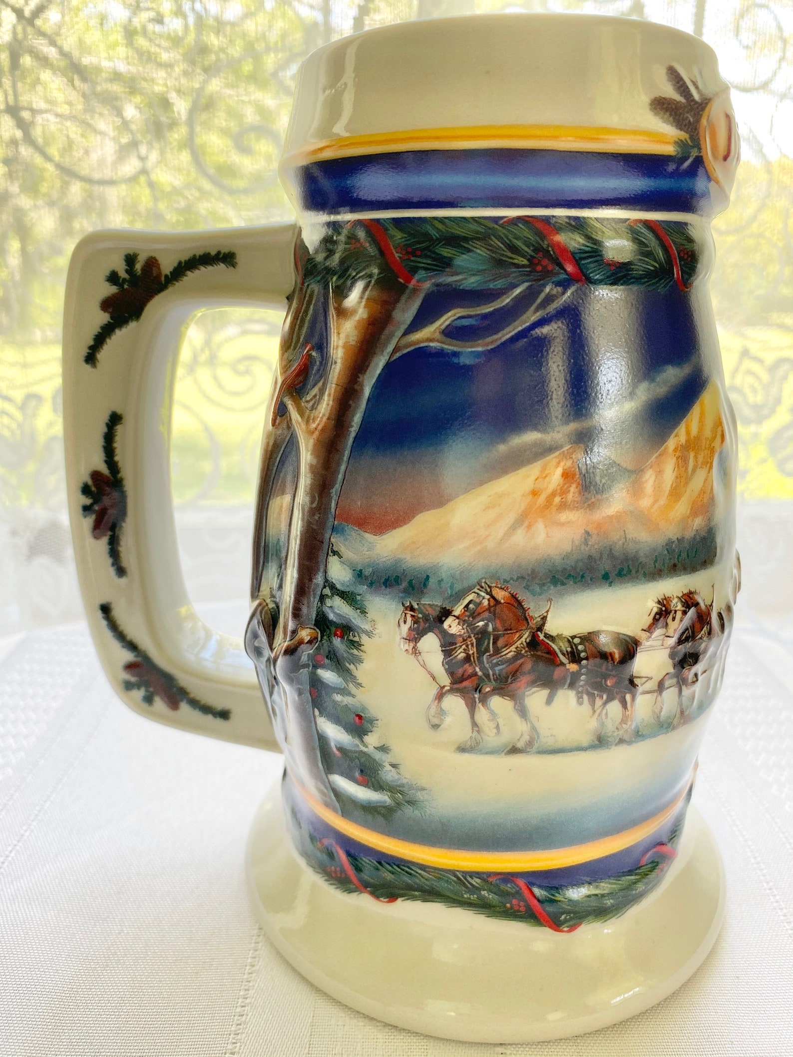 Vintage Budweiser Collectible Beer Stein 2000 Holiday in Etsy