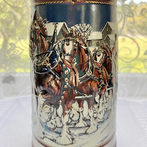 Vintage Budweiser Collectible Beer Stein 1989
