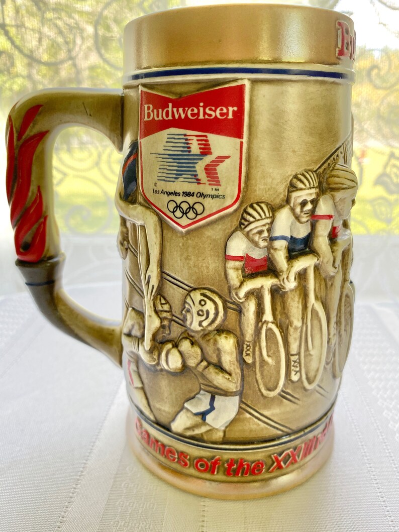 Vintage Budweiser Collectible Beer Stein 1984 Games of the Etsy