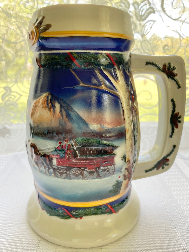 Vintage Budweiser Collectible Beer Stein 2000 Holiday in Etsy