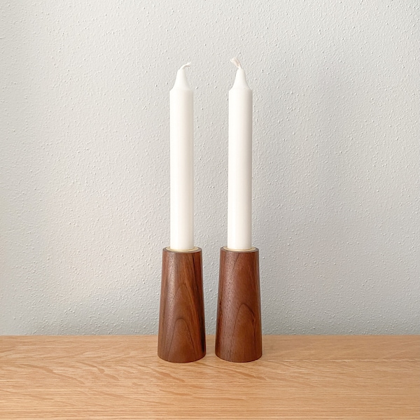Wood Candle Sticks Etsy