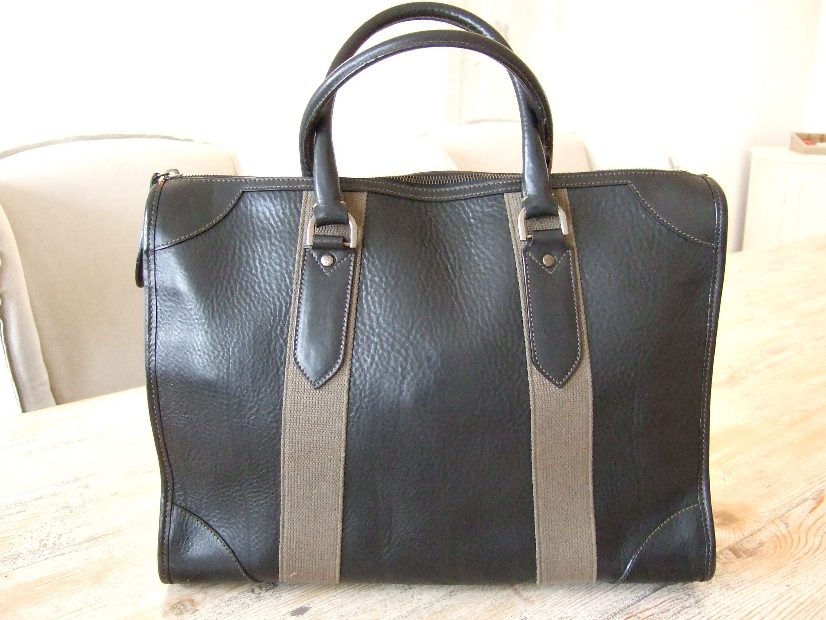 MULBERRY – Vintage heavy duty shopper/business bag