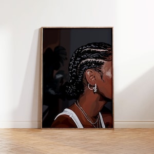 Black Women Art | Physical Print | Wall Art | Black Culture  | Wall print | House decor, physical print, A3/A2/A1/16x20