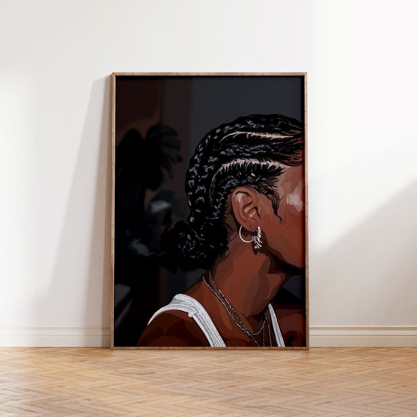 Black Women Art | Physical Print | Wall Art | Black Culture  | Wall print | House decor, physical print, A3/A2/A1/16x20