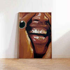 Black Art | Physical Print | Wall Art | Black Woman | Black owned Print | Wall Print | House decor [Frame Not Included]