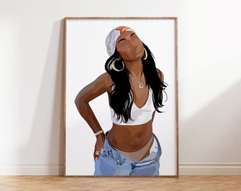 Black Women Body Art Poster | Physical Print | Wall Art | Black Woman | Black owned Print | Wall Print | House decor [Frame Not Included]
