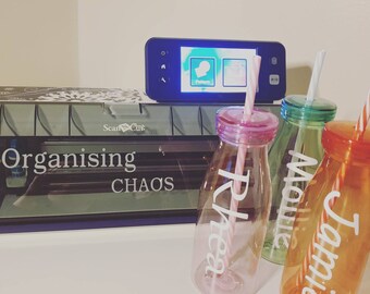 Water bottle labels, vinyl decals, custom name/word vinly transfers, create your own, organisation, personalised