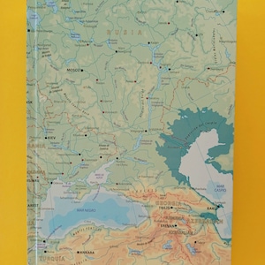 Carnet de notes Carte de l'Europe A5. Cahier Europe. Cahier fait main fabriqué en Europe et en Asie. Carnet de voyage. Carnet de voyage Europe et Asie