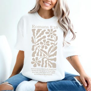 Boho Christian Shirt, Christian T Shirts, Religious Apparel with Bible Verse, Jesus TShirts, Trendy Christian Beach Apparel, Retro Floral