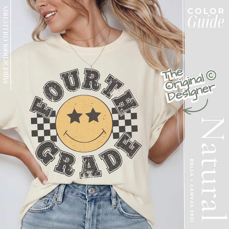 Retro Fourth Grade Teacher Shirt, 4th Grade Teacher Tee, First Day of School Matching TShirt, New Teacher Gift, Teacher Squad, Vintage image 5