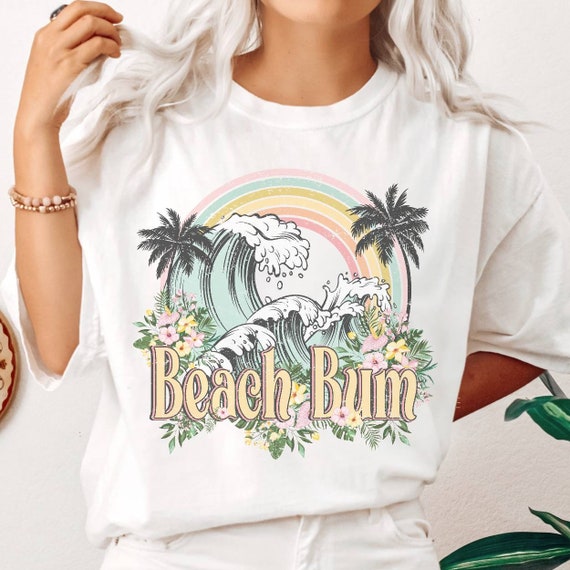 Beach Bum Shirt Vintage Boho Shirt Lake Life Distressed | Etsy