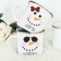 Personalized Hot Chocolate Mugs for Kids, cute snowman christmas mug, hot chocolate bomb mug, hot cocoa mug set, Stocking Stuffer
