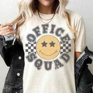 Retro Office Squad Shirt, School Secretary Gift, Elementary TShirt for Office Staff, Gift For New Office Assistant