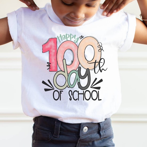 de 100 días de escuela para niños camisa niño del - Etsy México
