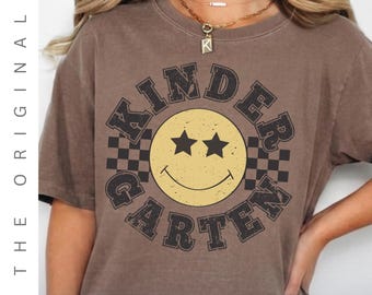 Camiseta retro para maestra de jardín de infantes, camiseta para maestra de jardín de infantes, camiseta a juego para el primer día de clases, regalo para maestra nueva, equipo de maestras, estilo vintage