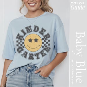 Retro Kindergarten Grade Teacher Shirt, Kinder Grade Tee, First Day of School Matching TShirt, New Teacher Gift, Teacher Squad, Vintag image 5