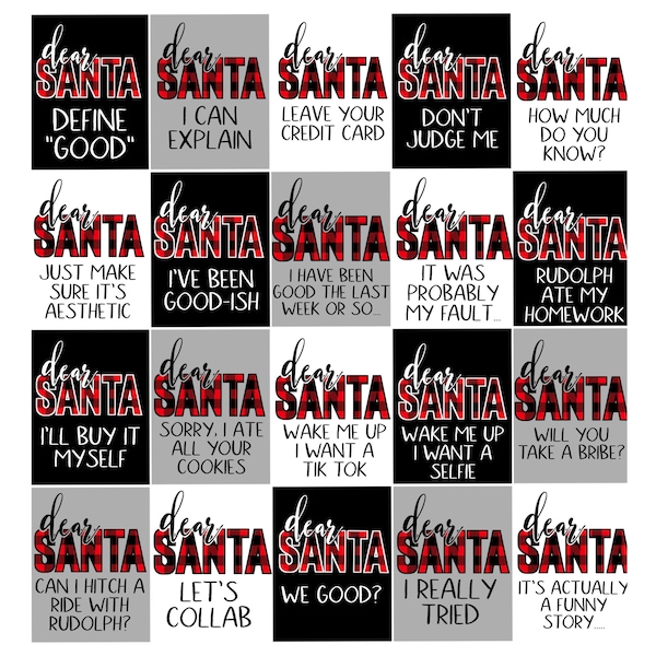 Camisetas navideñas familiares a juego, divertidas camisetas navideñas de "Querido Papá Noel", camisetas familiares personalizadas, pijamas familiares, regalo personalizado, cuadros escoceses