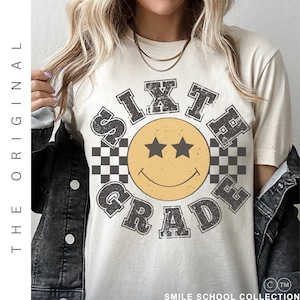 Retro Sixth Grade Teacher Shirt, 6th Grade Tee, First Day of School Matching TShirt, New Teacher Gift, Teacher Squad, Vintage