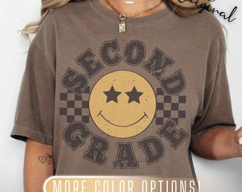 Retro Second Grade Teacher Shirt, 2nd Grade Teacher Tee, First Day of School Matching TShirt, New Teacher Gift, Teacher Squad, Vintage