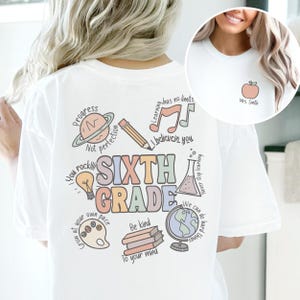 Personalized Sixth Grade Teacher Shirt, Custom 6th Grade Shirts, Elementary Teacher Tees, New Teacher Gifts & Teacher Appreciation Squad