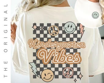 Camiseta retro para maestra de jardín de infantes, camiseta para maestra de jardín de infantes, camiseta a juego para el primer día de clases, regalo para maestra nueva, equipo de maestras, estilo vintage