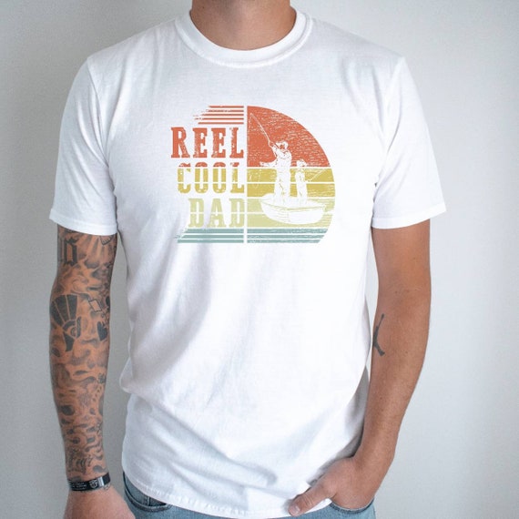 Reel Cool Dad Shirt for Men | Dad Fishing Shirt | Fishing Birthday Gift | Christmas Gift from Son Daughter Kids | Fisherman Gift Ideas Bday