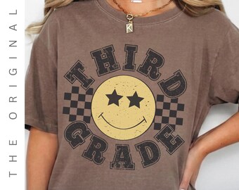 Retro leraar shirt derde leerjaar, T-shirt leraar derde leerjaar, bijpassend T-shirt eerste schooldag, cadeau nieuwe leraar, lerarenteam, vintage