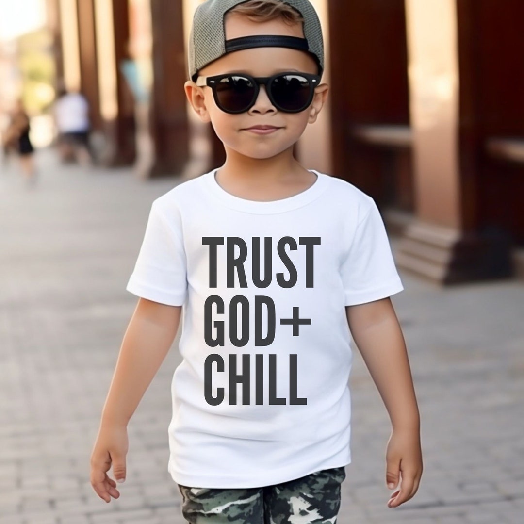 Trust God and Child Kids Sweatshirt Trust God and Child Kids Sweatshirt