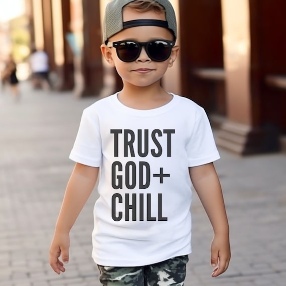 Trust God and Child Kids Sweatshirt Trust God and Child Kids Sweatshirt