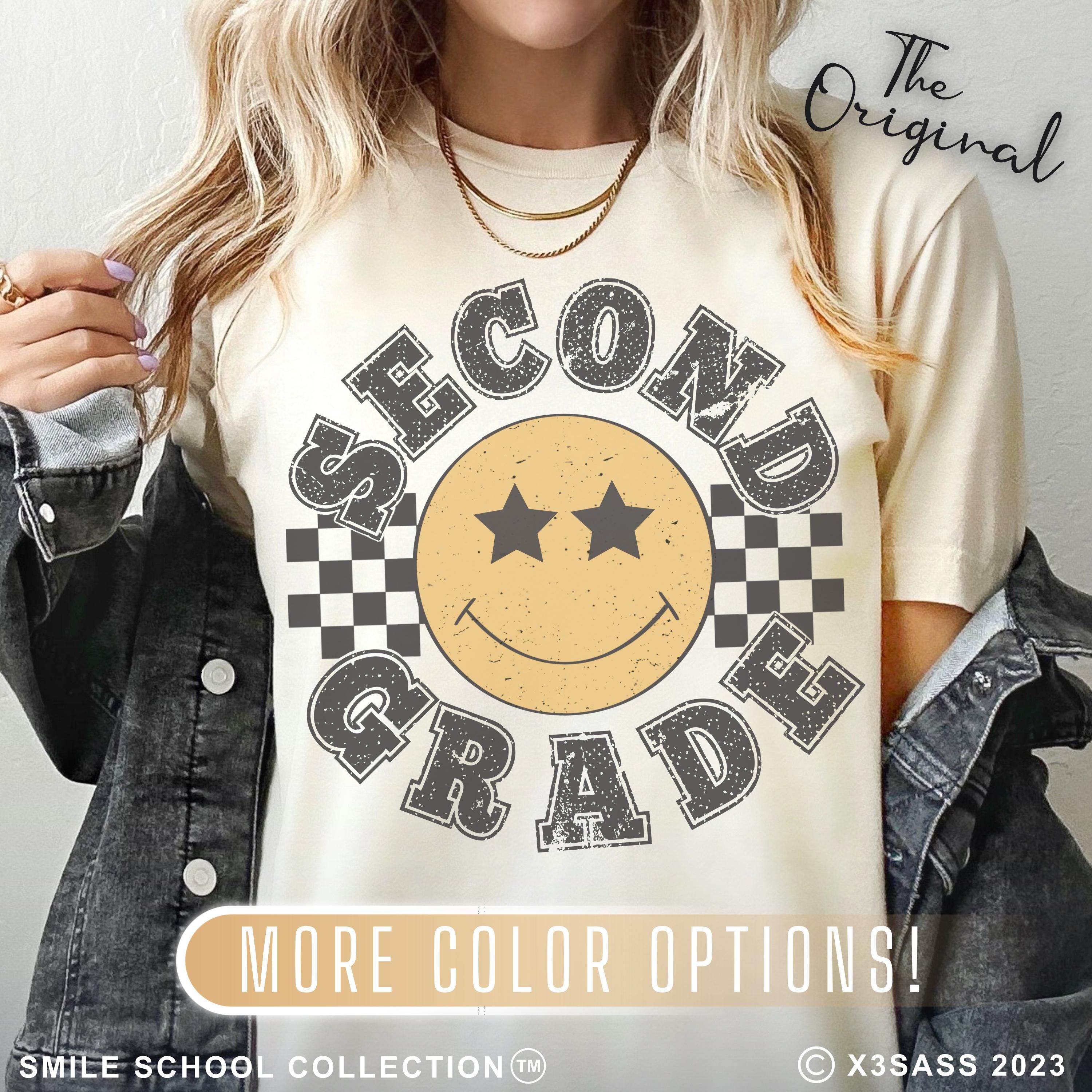 Retro Second Grade Teacher Shirt, 2nd Grade Teacher Tee, First Day of School Matching TShirt, New Teacher Gift, Teacher Squad, Vintage