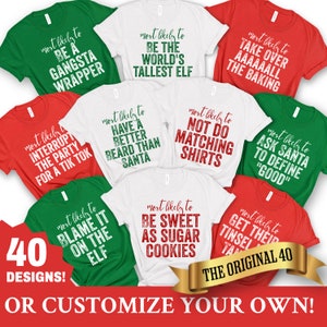 Family Christmas Shirts, Most Likely to, Funny Christmas Party, Christmas Shirt, Matching Christmas Shirt, Custom Shirt, Group Shirts, Food