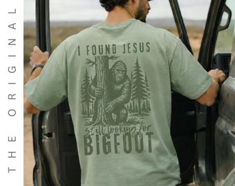 Summer Christian Shirt for Men, Teen Bigfoot T-Shirt, Religious Apparel Bible Verse Gift, Jesus TShirts, Boy Trendy Christian Camp Apparel