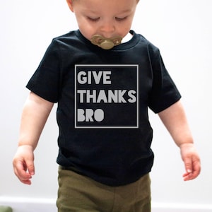Give Thanks Bro Shirt, Cool Boys Thanksgiving, Funny Kids Thanksgiving Shirt, Thankful Shirt, Thanksgiving Shirt for Kids, Family Matching