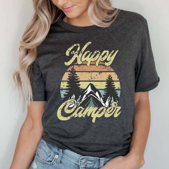 Camping Outdoor Camper Happy Camper Vintage Gift T-Shirt Camping Outdoor Camper Happy Camper Vintage Gift T-Shirt