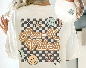 Retro Pre-KTeacher Shirt, Pre-K Teacher Tee, First Day of School Matching TShirt, New Teacher Gift, Teacher Squad, Vintage