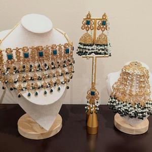 Luxury Indian/Pakistani Bridal/Nikkah/Baraat/Walima Jewelry Set Afghan Shirni
