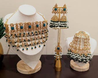 Luxury Indian/Pakistani Bridal/Nikkah/Baraat/Walima Jewelry Set Afghan Shirni