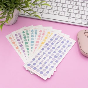 Pegatinas holográficas de letras mayúsculas de 7 mm, pequeñas hojas de pegatinas del alfabeto pastel, papelería coreana y japonesa bonita