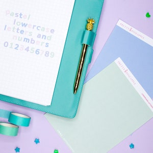 Hoja de pegatinas de letras minúsculas pastel de 8 mm, bonitas pegatinas decorativas con el alfabeto estético, pegatinas kawaii para diarios y planificadores, pegatinas para álbumes de recortes