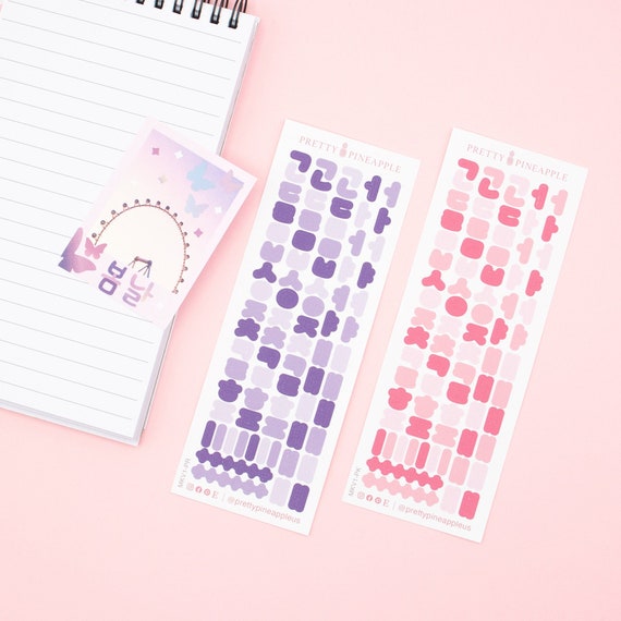 Korean Alphabet Polco Sticker Sheets, Kpop Deco Stationery, Cute Aesthetic  Journal Stickers 