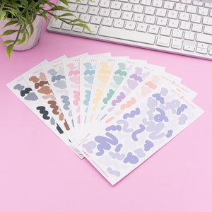 Pegatinas decorativas de confeti pastel, bonitas láminas de pegatinas de cinta K-pop, pegatinas para tarjetas fotográficas, papelería coreana y japonesa.