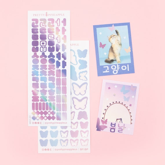 Bold Aesthetic Korean Letter Stickers, Decoration Alphabet Stickers, Kpop  Deco Stickers for Polco 